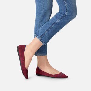 Rothy's Shoes 20% Teacher Discount - Crimson Heather point shoes